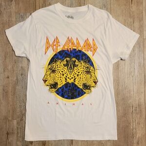NWOT Def Leppard Animal Shirt  Leopards Heads Unisex Size S/M**